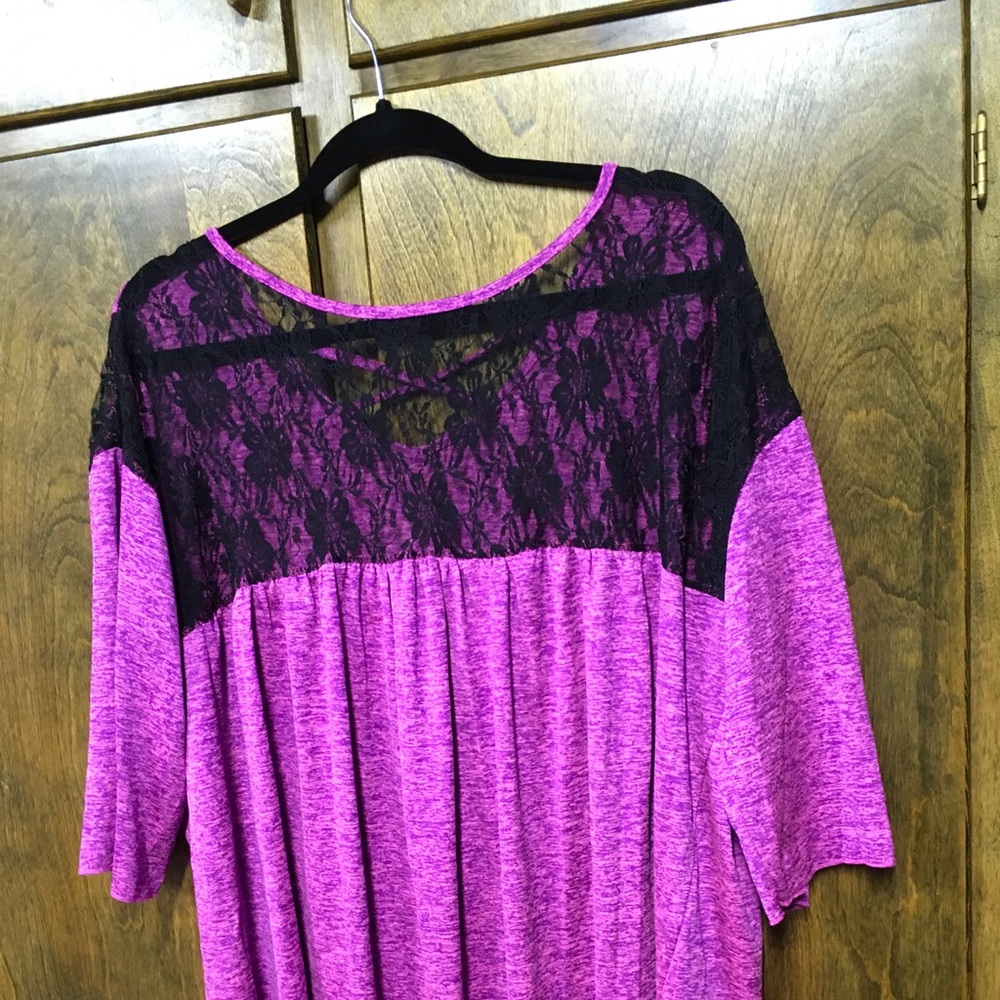 PINK & PURPLE TOP-2X - Picture 2 of 5